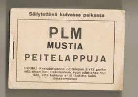 PLM ( Puolustusministeriö)  - mustia peitelappuja täysi käyttämätön tuotepakkaus