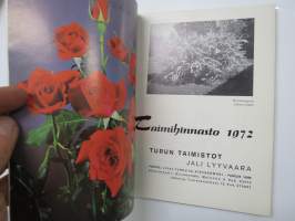 Taimihinnasto 1972 Turun Taimistot Jali Lyyvaara -tuoteluettelo / kuvasto