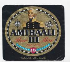 Amiraali  III  Olut  Kontra-Amiraali Hanway Plumbridge 1787-1863 -  olutetiketti Pyynikki 135 vuotta