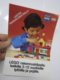 Lego rakennuskilpailu - kilpailusäännöt - Lego World Show 1985 Turku -esite