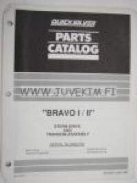 Quicksilver parts catalog -&quot;Bravo I / II&quot; Stern drive and transom assembly serial numbers Stern drive B-664190 and up, Transom assembly B-673048 and u