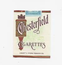 Chesterfield -  tupakkaetiketti,