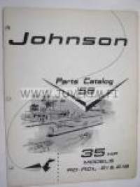 Johnson 35 hp models RD - RDL - 21 &amp; 21B outboards 1959 parts catalog -varaosaluettelo
