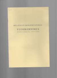 Helsingin Konservatorio  1932-1933 - Vuosikertomus.  Sibelius-Akatemia