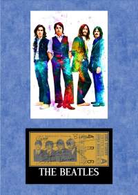 Uusi The Beatles juliste koko on A4 eli helppo kehystää.