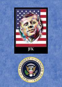 Uusi Presidentti John F. Kennedy JFK juliste koko on A4 eli helppo kehystää.