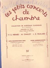 Sello-piano-viulunuotit - Les Petis Concerts de Chambre IV-  Katso sisältö kuvista.