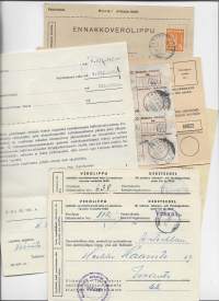 Rautalampi Vesanto Vero- ja Kirkollisveromaksuja  1940 luku n 7 kpl erä