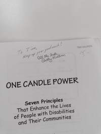 One Candle Power - Seven Principles that Enhance the Lives of People with Disabilities and Their Communities : Based on the One Candle Power Series from Communita...