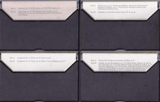 C-kasetti - Klassisen musiikin aarteet - Jean Sibelius: 4 kasetin kokoelma boksissa ja 30 sivun kirjanen. Katso kappaleet kuvista. V91014VV2/1-4