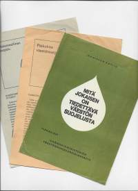 Väestönsuojelu -  esite 3 kpl erä 1973