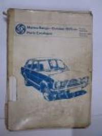 Britsih Leyland, Morris Marina Range-1971 to October 1975 Parts Catalogue -varaosaluettelo