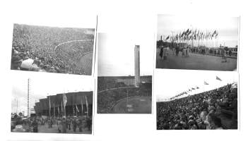 Helsingin Olympialaiset 1952 / autenttisia valokuvia tekstit takana 5 kpl erä - valokuva
