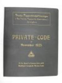 Finska Papersbruksföreningen (The Finnish Papermills Association) Private Code of November 1923 Revised (To be used in Connection with Bentley´s Compl