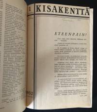 Kisakenttä - Vuosikerta 1932-1933