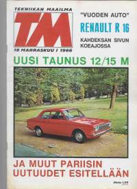 Tekniikan Maailma 1966 nr 18  Renault R 16, Uusi Tsunus 12/15 M