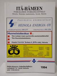 Itä-Hämeen puhelinluettelo 1994