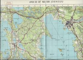 Joensuu  1941 -  kartta ainoastaan virkakäyttöön