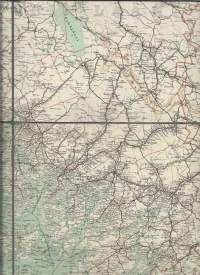 Turku 1940 luku kangastaustainen kartta 52x43 cm - kartta
