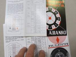 Ruletti / Roulette Aulanko - Raha-automaattiyhdistys -ruletin peliohjeet 2 erillistä
