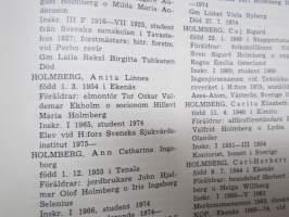 Ekenäs samskola - Västra Nylands samlyceum - Ekenäs samlyceum 1905-1975 -kort historik och alevmatrikel