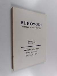 Bukowski Helsinki - Helsingfors : Syyshuutokauppa 17.-18.11.1979 : luettelo nro 1