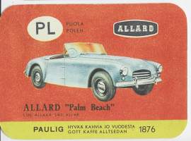 Allard Palm Beach  - postikortti autopostikortti mainospostikortti kulkematon