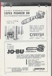 Super Pioneer, Jobu - moottorisaha mainos pahvia koko A5 jälkipainost