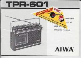 Aiwa TPR-601 - radio kasettisoitin  - operation instructions