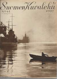 Suomen Kuvalehti 1927 nr 41 / syysaamu satamassa, Rautatiehallitus 50 v, Kööpenhaminan poliisi, napalentäjän muisto,