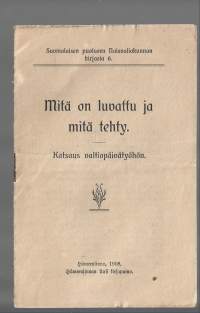 Mitä on luvattu ja mitä tehty  1908 / Suomalaisen puolueen naisvaliokunta