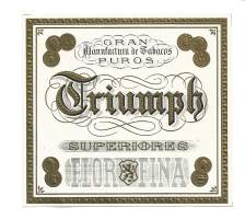 Triumph Superiores Flor Fina - sikarietiketti  tupakkaetiketti