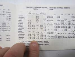 Someron Linja Oy aikataulut 1.6.1980 alkaen -linja-auto aikataulu