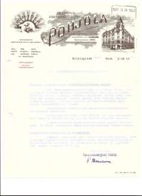 Pohjola Vakuutus Oy - firmalomake - 1940