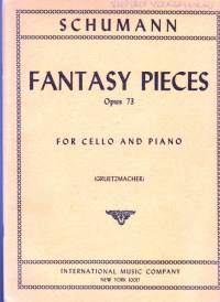 Sello-/pianonuotit - Schumann - Fantasy Pieces, Opus 73 for Cello and Piano.  Sellolle ja pianolle 1980. Erilliset sellonuotit mukana. Katso sisältö kuvista.