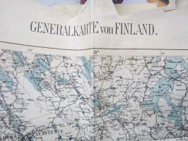 Generalkarte von Finnland -1. Maailmansodan aikainen saksalainen kartta