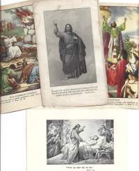 Vanhoja uskonnollisia painokuvia 4 kpl erä