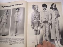 Burda 76 Schnitte für Schulkindern 1971 neulemalleja lapsille -mukana kaava-arkki + työselostus