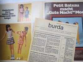 Burda 76 Schnitte für Schulkindern 1971 neulemalleja lapsille -mukana kaava-arkki + työselostus