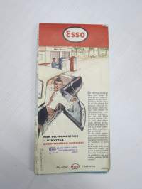 Esso Sverige - Sweden 1959 -tiekartta / road map