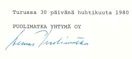 Armas Puolimatka   nimikirjoitus 1980 asiakirjalla