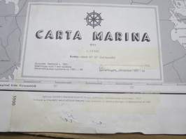 Carta Marina Harjoitusmerikartta - Övningssjökort 1001 v. 1960, harjoituskäyttöön tehty kuvitteellinen merikortti, jonka nimistössä käytetty &quot;taiteellista vapautta&quot;