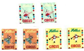 Circus   makeiskääre  1950-luku käyttämätön 3 eri väriä
