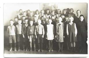 Luokkakuva 1920-luku  - valokuva 9x13 cm