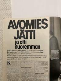Hymy 1983 nr  8, Miksi Paula Koivuniemi erosi?, Urpo Lahtisen tuhlatut päivät, suomalaisen miljönäärin kuolema (Sven Ahlqvist)