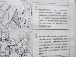 Pöytäteatteri - Mannerheimin Lastensuojeluliiton julkaisema pöytäteatteriaineisto, suomen- ja ruotsinkielinen