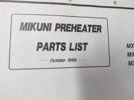 Mikuni Preheater MX Series MX 100, MX 200, MX 250 Service Manual - huolto-ohjekirja (englanninkielinen) / Mikuni Preheater MX 100 series, MX 200 Series, MX 250