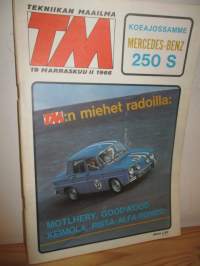 Tekniikan Maailma 1966 / 19, sis. mm. Mercedes.-Benz 250 S, Volvo 123 Amazon GT, Montlhery ja Goodwoodin