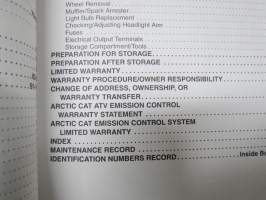Arctic Cat ATV 2005 Operator´s Manual -mönkijä, käyttöohjekirja englanniksi