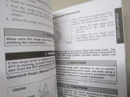 Arctic Cat ATV 2005 Operator´s Manual -mönkijä, käyttöohjekirja englanniksi